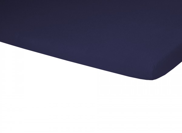 Polydaun topdek hoeslaken Jersey donkerblauw 180 x 200/220 cm